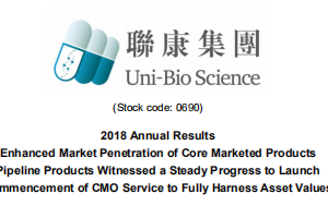 2018 Annual Results Announces: Enhanced Market Penetration of Core Marketed Products Pipeline Products Witnessed a Steady Progress to Launc Commencement of CMO Service to Fully Harness Asset Value